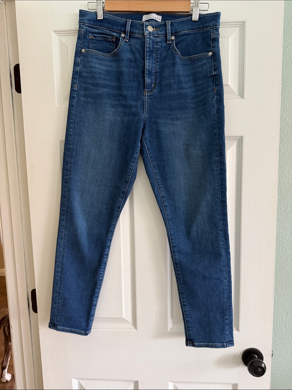 Loft Classic High-Rise Dark Blue Jeans